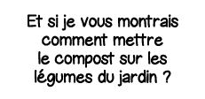 Et si je vous montrais comment mettre le compost sur les légumes du jardin   