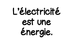 L électricité est une énergie 