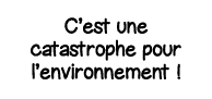C est une catastrophe pour l environnement  