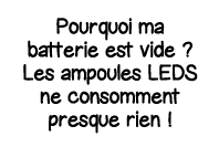 Pourquoi ma batterie est vide   Les ampoules LEDS ne consomment presque rien  
