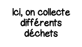 Ici, on collecte différents déchets