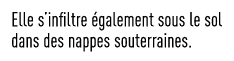 Elle s infiltre également sous le sol dans des nappes souterraines 