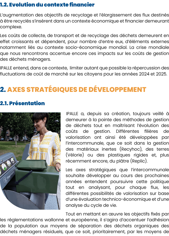 1.2. Evolution du contexte financier L’augmentation des objectifs de recyclage et l’ largissement des flux destin s ...