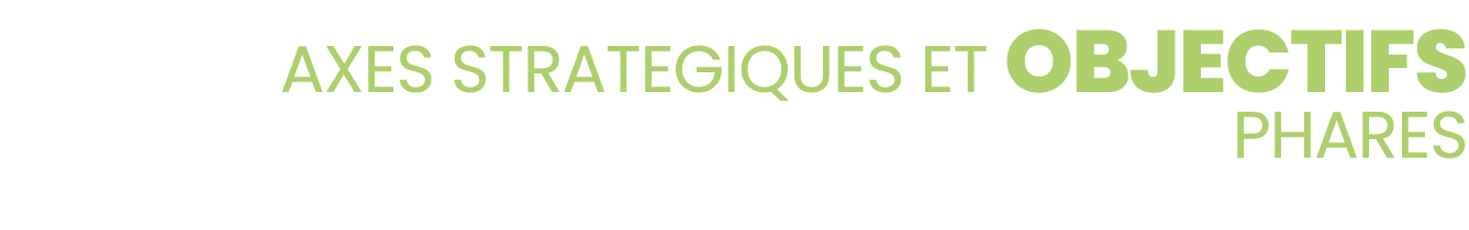 AXES STRATEGIQUES ET objectifs phares 