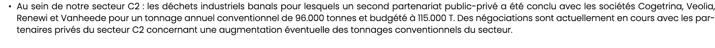 • Au sein de notre secteur C2 : les d chets industriels banals pour lesquels un second partenariat public priv a  t ...
