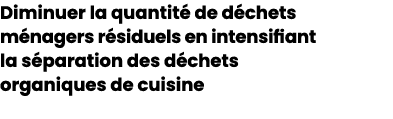 Diminuer la quantit de d chets m nagers r siduels en intensifiant la s paration des d chets organiques de cuisine