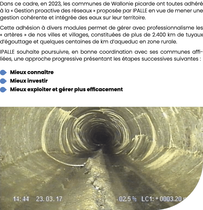 Dans ce cadre, en 2023, les communes de Wallonie picarde ont toutes adh r   la « Gestion proactive des r seaux » pro...