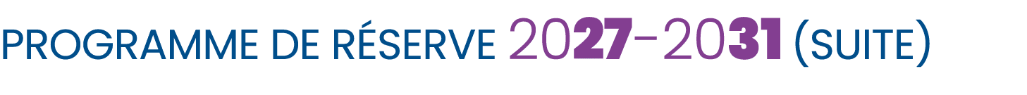 Programme de r serve 2027 2031 (suite)