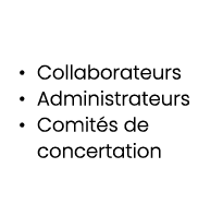 • Collaborateurs • Administrateurs • Comit s de concertation