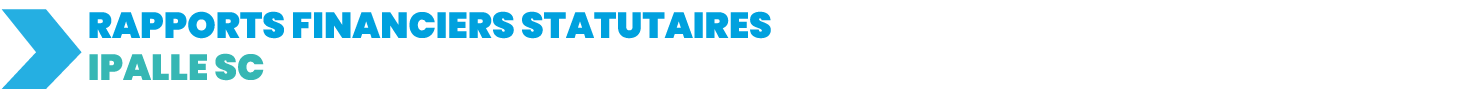   RAPPORTS FINANCIERS STATUTAIRES IPALLE SC 