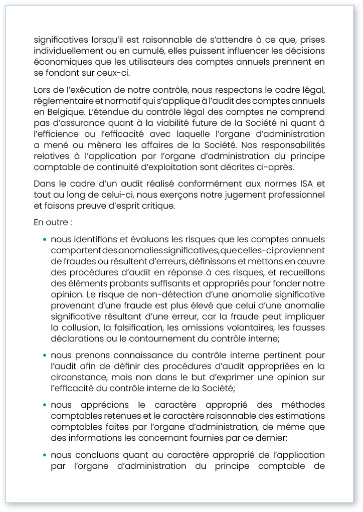 significatives lorsqu il est raisonnable de s attendre à ce que, prises individuellement ou en cumulé, elles puissent   