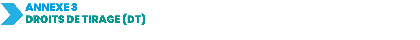   Annexe 3 Droits de tirage (DT)  