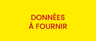 données à fournir